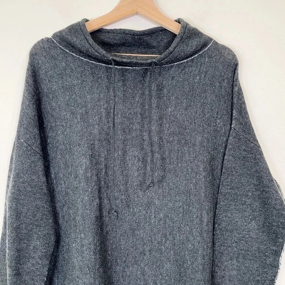 Eileen Fisher Womens Size Small Tunnel Neck Long Sleeve Heathered Grey Top - Picture 6 of 15
